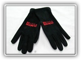Guantes de polar bordados.